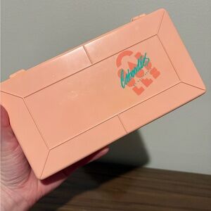 Vintage 80s Peach Pink Caboodles Of California Pop Up Makeup Case Tray Travel